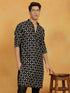 Vastramay Men's Black Cotton Blend Kurta